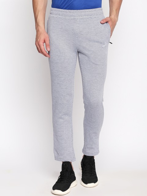 

FiTZ Men Grey Self-Design Slim-Fit Track Pants