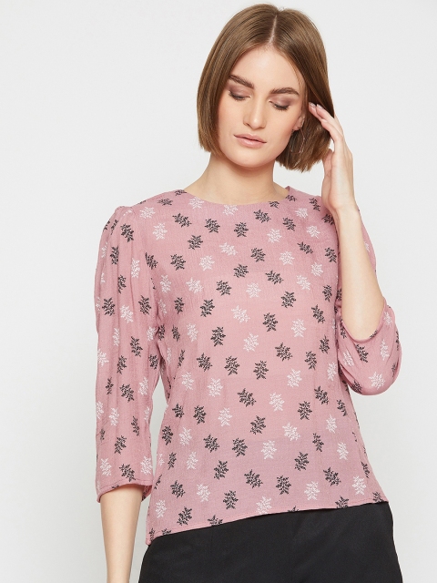 

Marie Claire Women Pink Printed Top