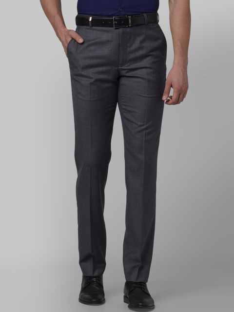 

Park Avenue Men Charcoal Regular Fit Solid Formal Trousers