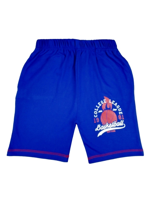 

SWEET ANGEL Boys Blue Printed Regular Fit Shorts