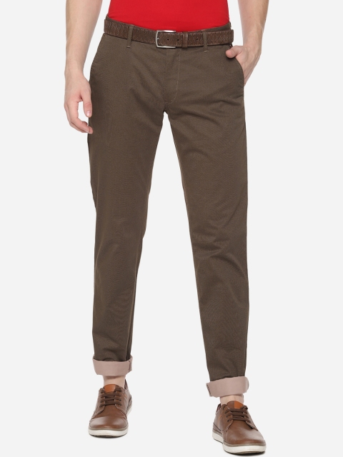 

Louis Philippe Sport Men Brown Slim Fit Self Design Regular Trousers