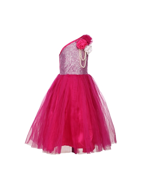 

Samsara Couture Girls Magenta Embellished Fit and Flare Dress