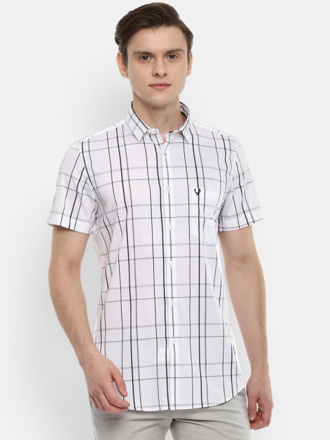 

Allen Solly Men White & Black Slim Fit Checked Casual Shirt