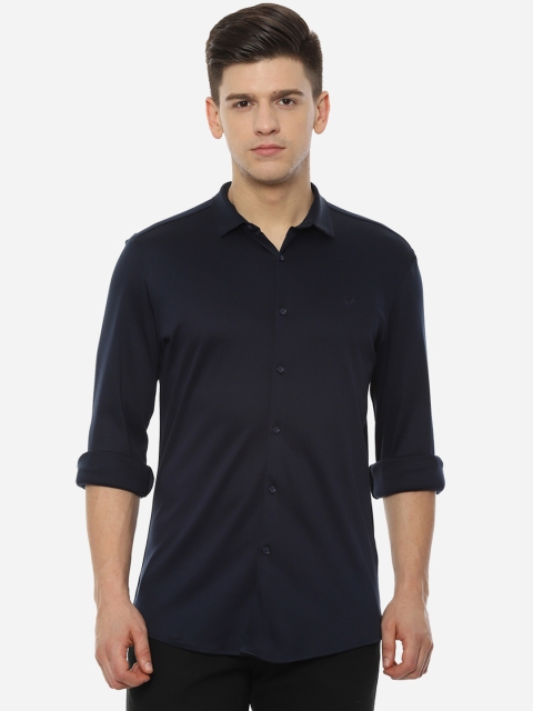 

Allen Solly Men Navy Blue Slim Fit Solid Formal Shirt