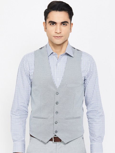 

CODE by Lifestyle Men Grey Solid Woven Waistcoat