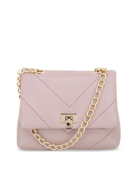 

yelloe Pink Solid Quilted Sling Bag