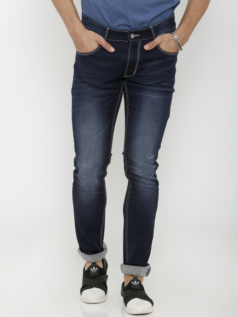 

Rex Straut Jeans Men Blue Slim Fit Mid-Rise Clean Look Stretchable Jeans