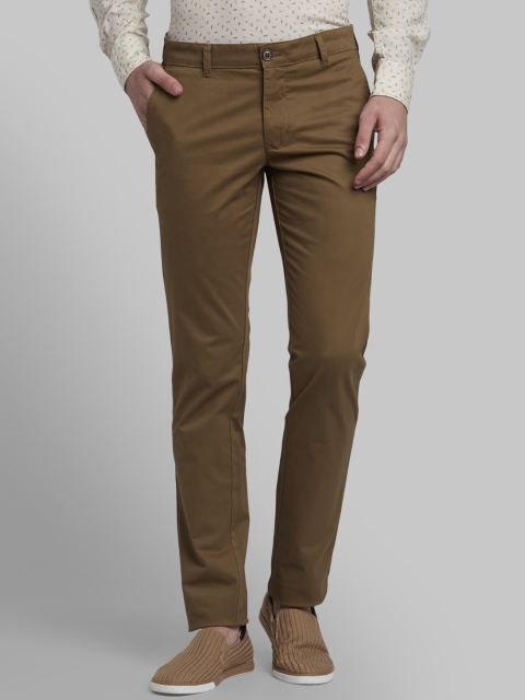 

Parx Men Brown Tapered Fit Solid Regular Trousers