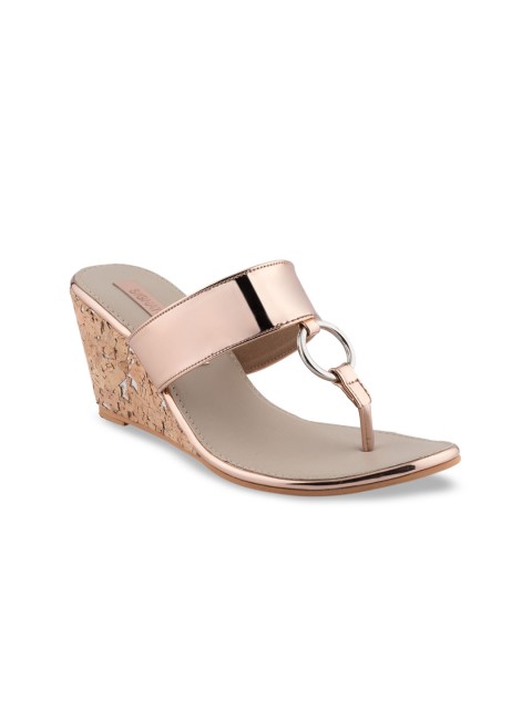 

Signature Sole Women Rose Gold-Toned Solid Heels