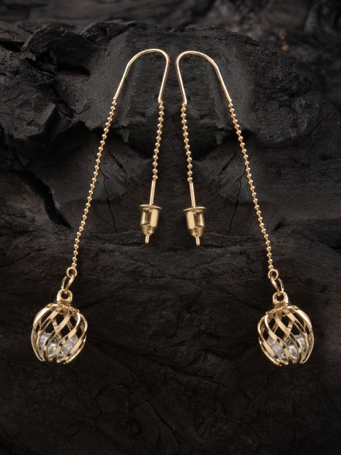 

E2O Gold-Plated Contemporary Drop Earrings