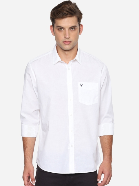 

Allen Solly Men White Slim Fit Solid Casual Shirt
