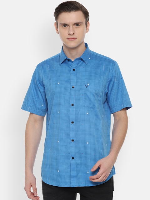 

Allen Solly Men Blue Slim Fit Checked Casual Shirt