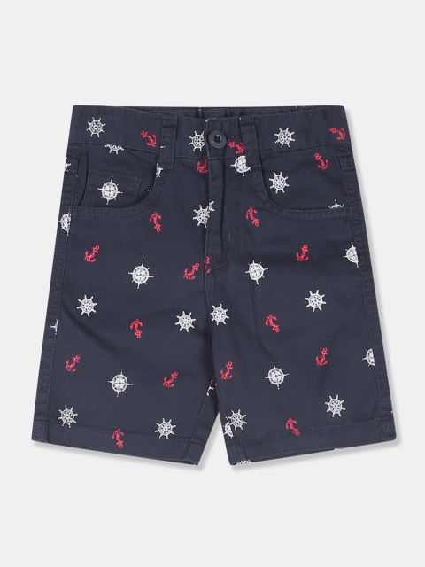 

Cherokee Boys Navy Blue Printed Regular Fit Regular Shorts