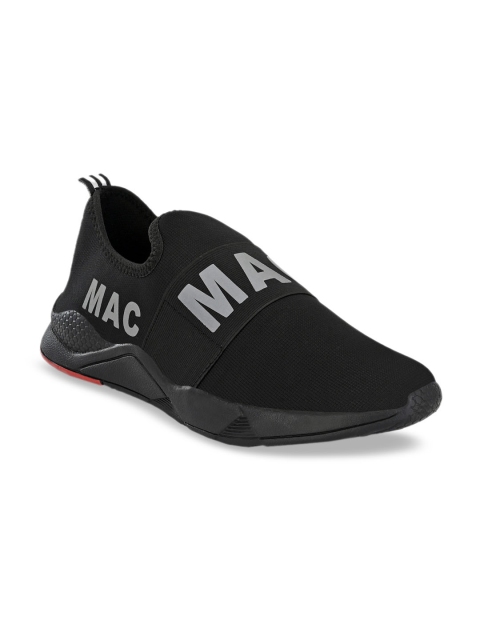 

Mactree Men Black Slip-On Lightweight Sneakers