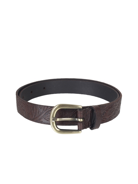 

Aditi Wasan Women Brown Leather Textured Belt