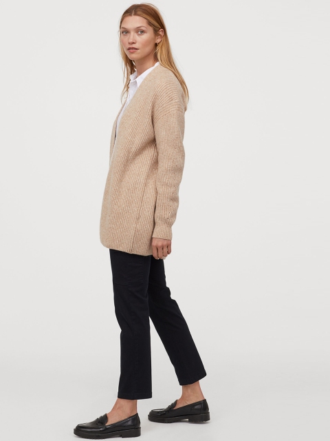 

H&M Women Beige Knitted cardigan