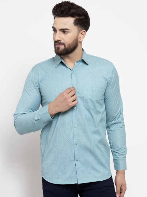 

JAINISH Men Sea Green Classic Regular Fit Printed Casual Shirt