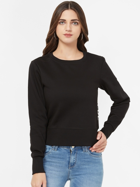 

bebe Women Black Solid Sweatshirt