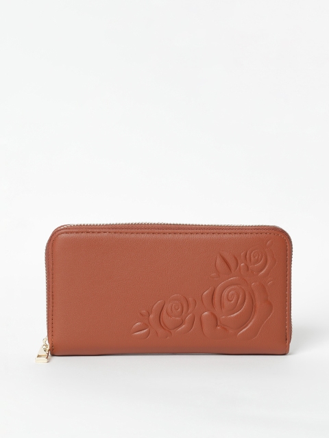 

Ginger by Lifestyle Women Tan Brown Solid Zip Around Wallet