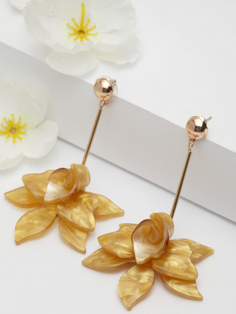 

AVANT-GARDE PARIS Gold-Toned Floral Drop Earrings