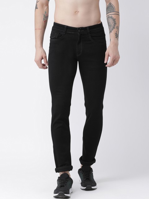 

Rex Straut Jeans Men Black Slim Fit Mid-Rise Clean Look Stretchable Jeans