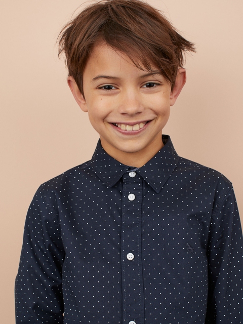 

H&M Boy Blue Printed Cotton Shirt