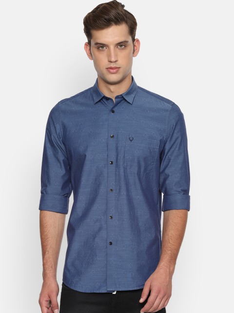 

Allen Solly Men Blue Slim Fit Printed Casual Shirt