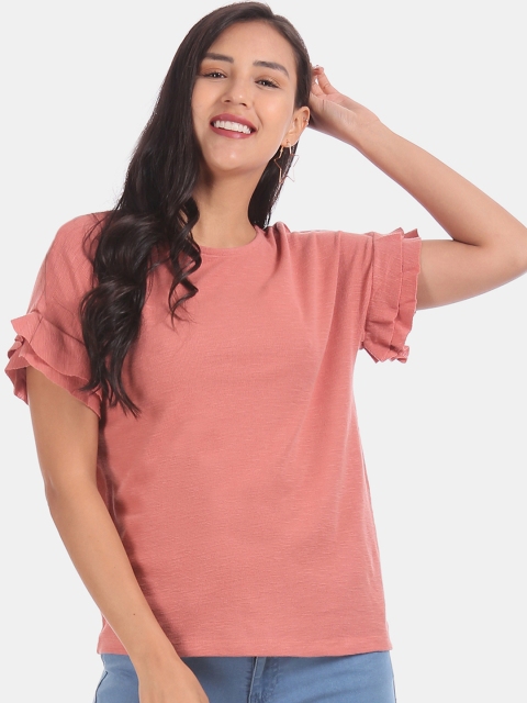 

ELLE Women Pink Solid Top