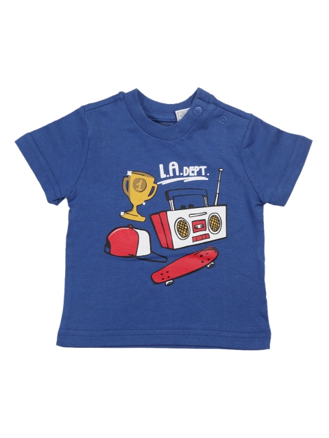 

Chicco Boys Blue Printed Round Neck T-shirt