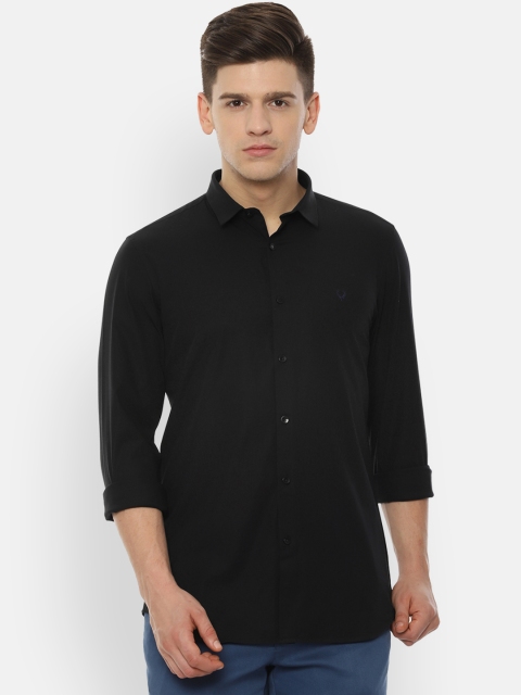 

Allen Solly Men Black Slim Fit Solid Casual Shirt