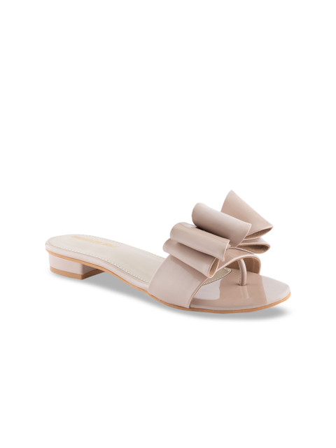 

Signature Sole Women Beige Solid Open Toe Flats