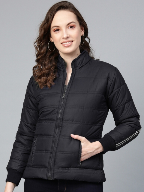 

VOXATI Women Black Solid Puffer Jacket