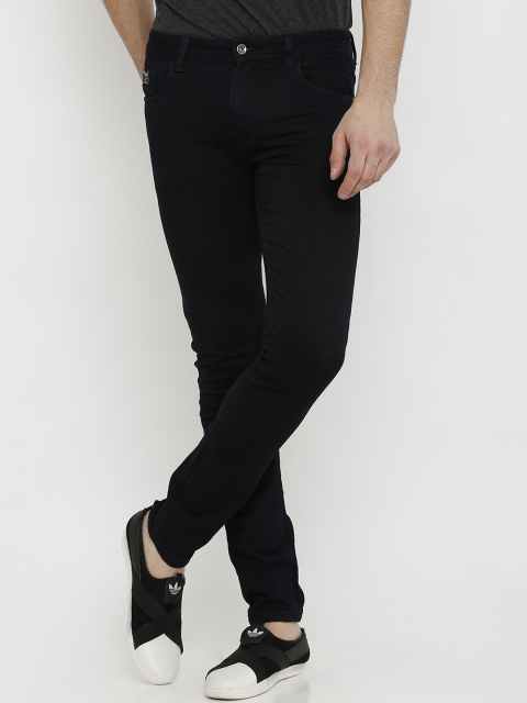 

Rex Straut Jeans Men Navy Blue Slim Fit Mid-Rise Clean Look Stretchable Jeans