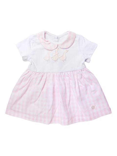 

Chicco Girls Pink Checked Fit and Flare Dress