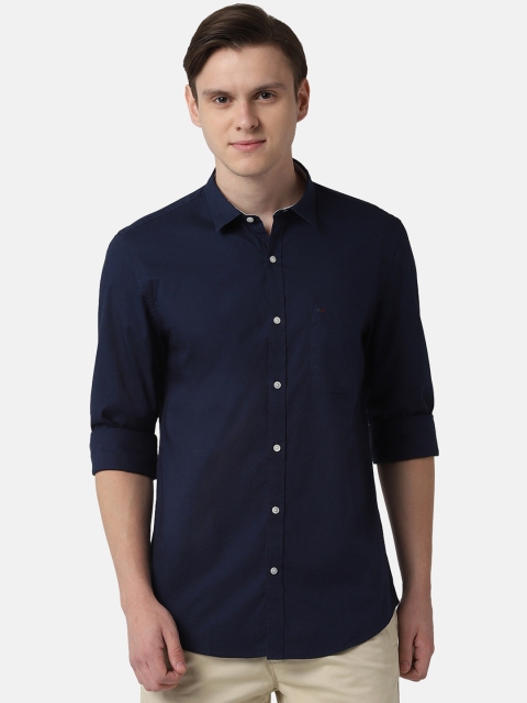 

Peter England Casuals Men Navy Blue Slim Fit Solid Casual Shirt