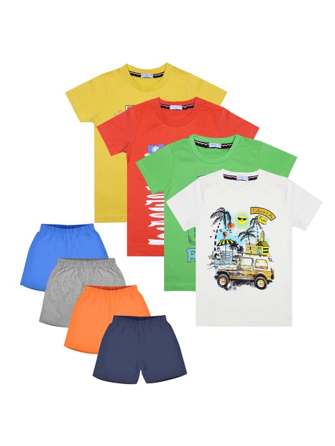 

Luke & Lilly Boys Pack of 4 T-shirt with Shorts, Green