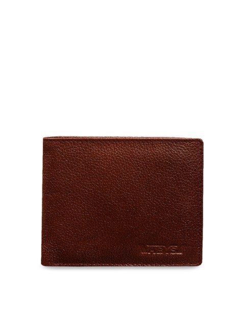 

ABYS Men Brown Solid Genuine Leather Two Fold Wallet
