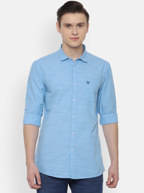 

Solly Jeans Co. Men Blue Regular Fit Solid Casual Shirt