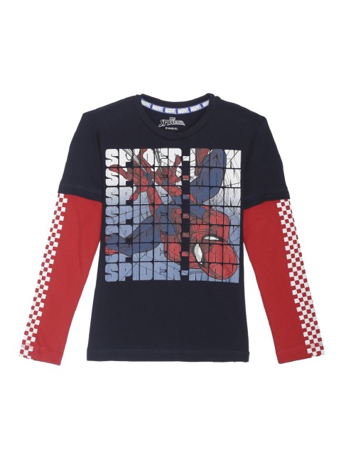 

Kids Ville Spiderman featured Navy Tshirt for Boys, Multi