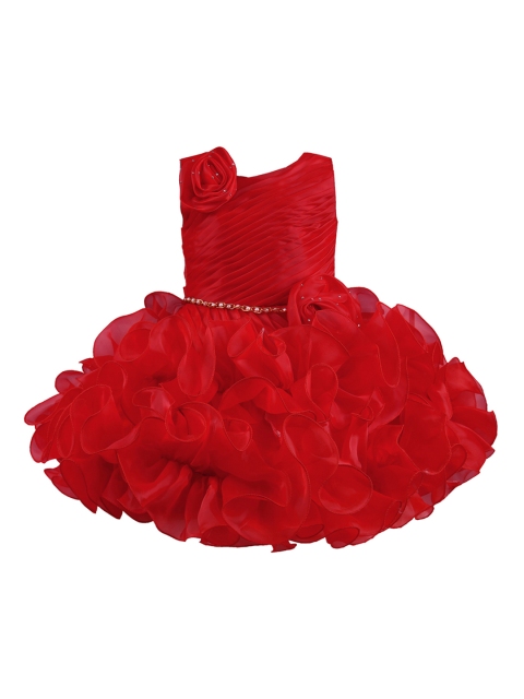 

Wish Karo Girls Red Embellished Fit and Flare Dress