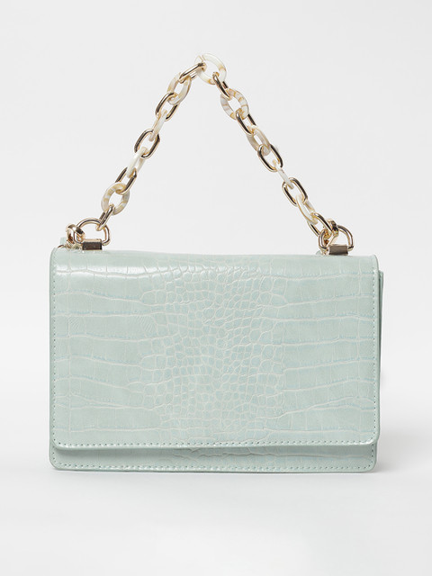 

Ginger by Lifestyle Green Textured Handheld Bag