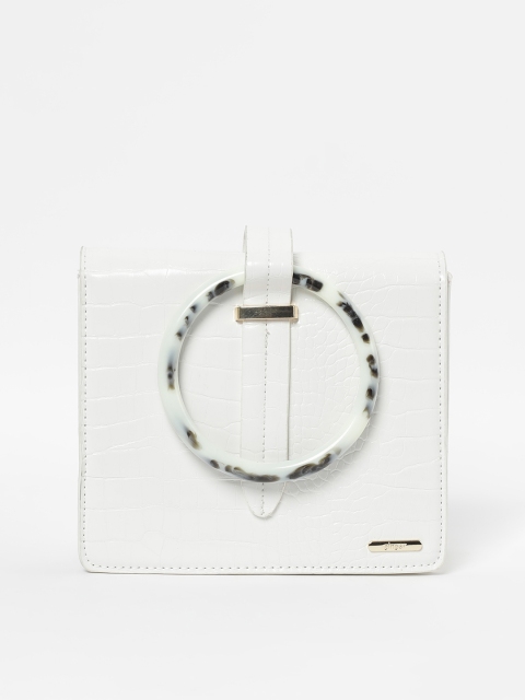 Ginger by Lifestyle White Textured Sling Bag
