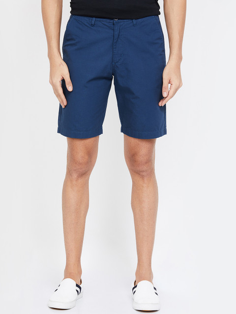 

CODE by Lifestyle Men Navy Blue Solid Regular Fit Regular Shorts