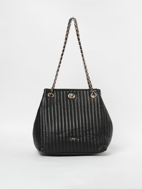 

Ginger by Lifestyle Black Striped Shoulder Bag