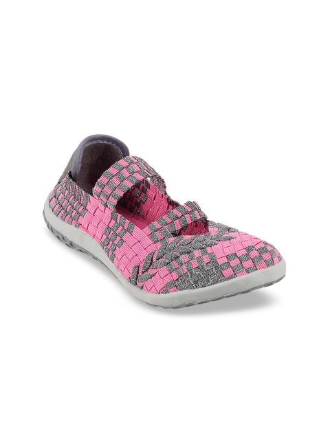 

Metro Boys Pink & Grey Woven Design Slip-On Sneakers