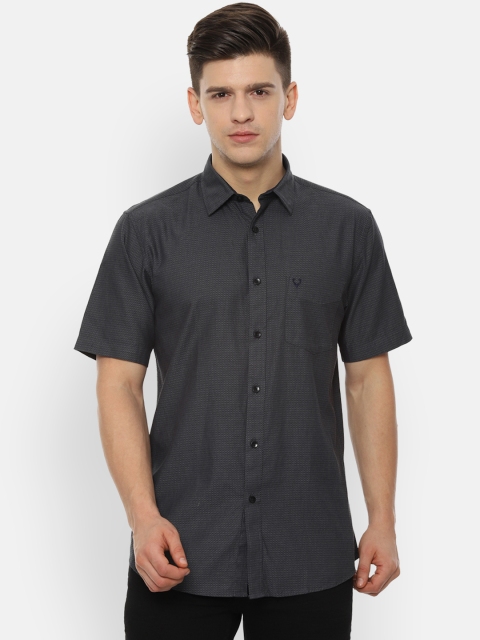

Allen Solly Men Grey Slim Fit Printed Casual Shirt
