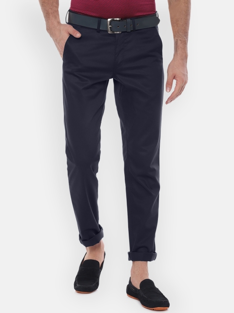 

Louis Philippe Sport Men Navy Blue Slim Fit Solid Regular Trousers