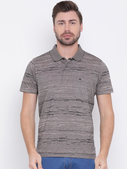 

Monte Carlo Men Grey Printed Polo Collar T-shirt