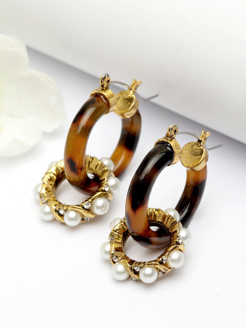 

AVANT-GARDE PARIS Gold-Plated Circular Hoop Earrings