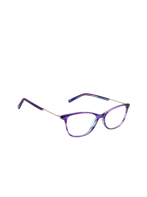 

David Blake Unisex Purple Colourblocked Full Rim Cateye Frames NEWDB2037